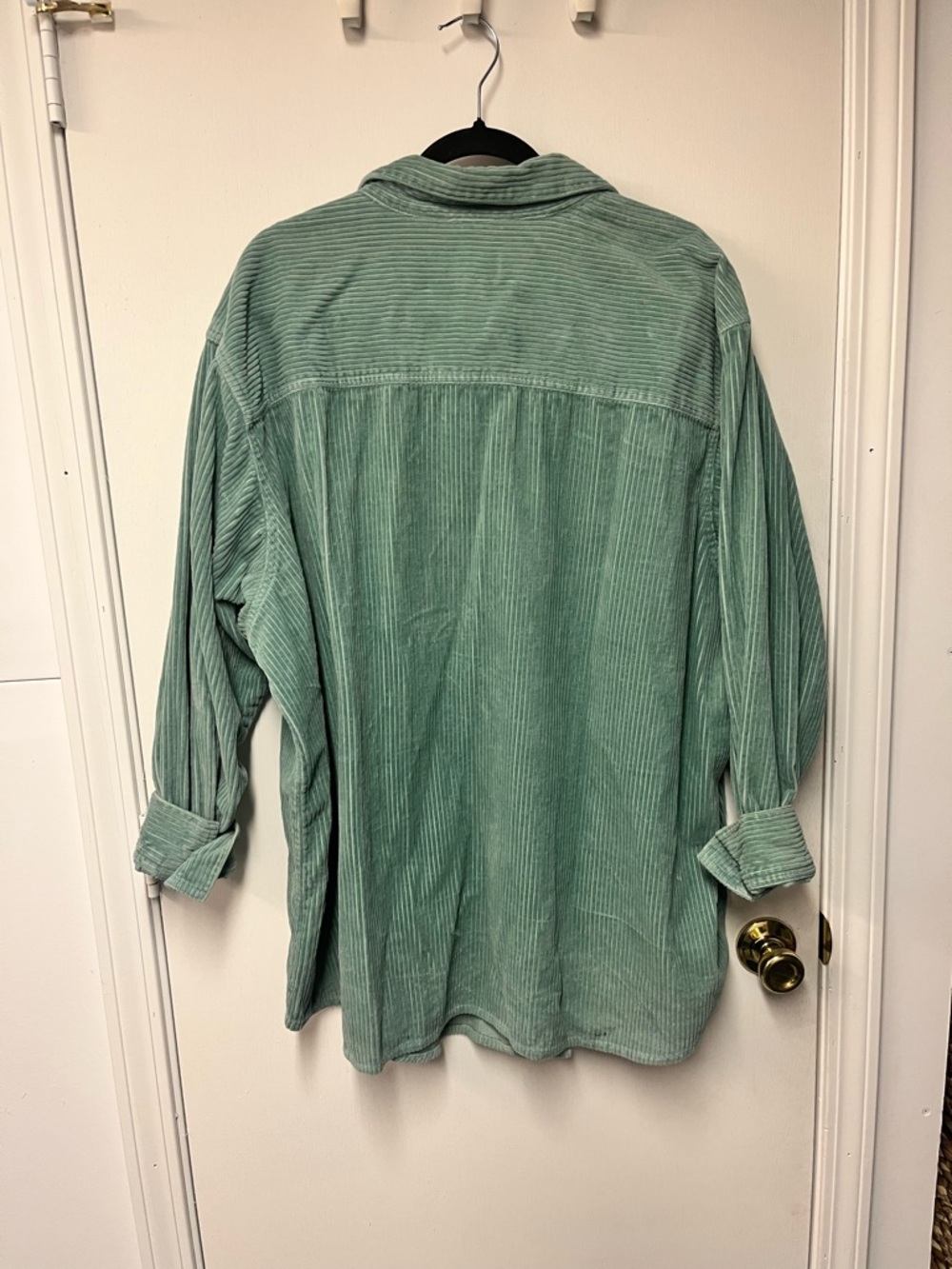 Roaman's Sage Green Corduroy Button-Up Jacket - Picture 6 of 6